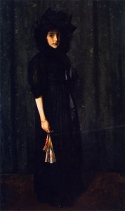 Little Miss C. (also Known As Young Girl In Black,portrait Of Young Miss C.) — William Merritt Chase, American Impressionism