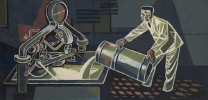 Man Pouring Liquid Into Tank — Cliff Rowe