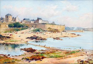 Beach At St. Malo — Maurice Levis