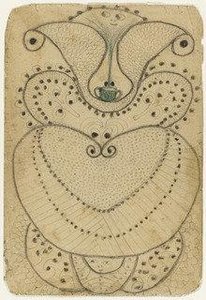 Untitled (Bull's Head at Top, Dots and Curves)