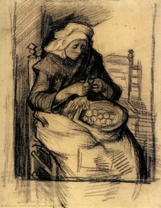 Woman Peeling Potatoes — Vincent Willem Van Gogh, Realism