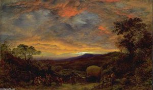 Harvest Home, Sunset - The Last Load — John Linnell