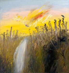 Nebuchadnezzar On Fire Falling Over A Waterfall — Arthur Merric Bloomfield Boyd, Australian Landscape