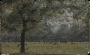 Kensington Gardens With Chairs And Figures — Paul Fordyce Maitland