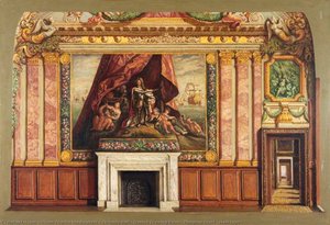 Chimney Wall, Queens Drawing Room, Hampton Court (scale Copy) — Vivian Charles Hardingham