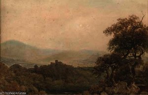 View Towards A Hilltop Castle — Peter De Wint