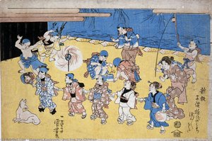 Bon-bon Uta，children — Utagawa Kuniyoshi