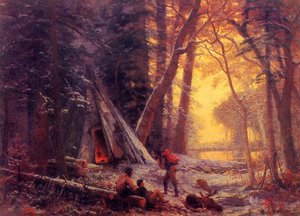 Moose Hunters Camp — Albert Bierstadt