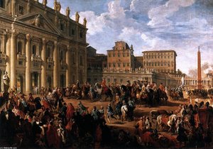Charles Iii At St Peter's — Giovanni Paolo Panini, Baroque