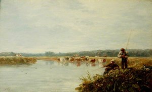 Boys Fishing — David Cox The Elder