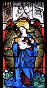 Bad Urach St Amandus window aureole Madonna