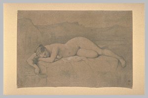 Naked Woman Lying On A Rock — Jean-auguste-dominique Ingres