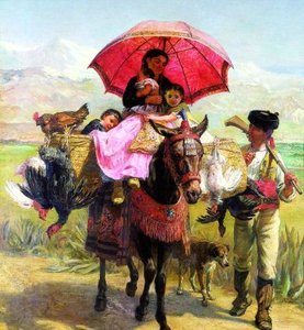 De Camino En Granada — Edwin Longsden Long, Orientalist Painting