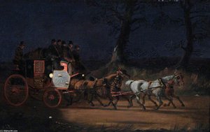 Mail Coach At Night — Samuel Henry Gordon Alken