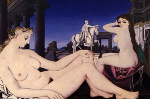 A Naked Statue — Paul Delvaux