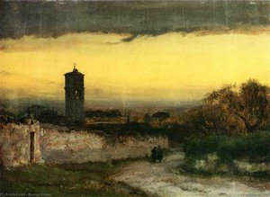 Monastery At Albano, Italy — George Innes