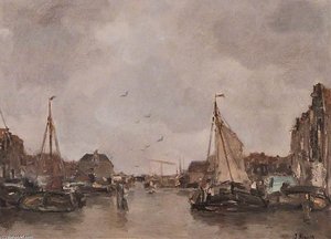 Canal At Amsterdam — Jacob Henricus Maris