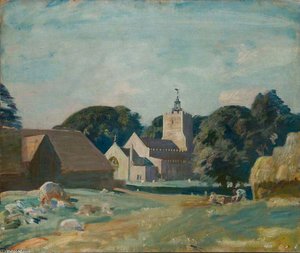 A View Of Great Thurlow, Suffolk — Sir Alfred James Munnings