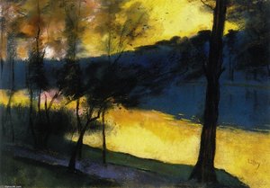 Landscape At Sunset — Lesser Ury