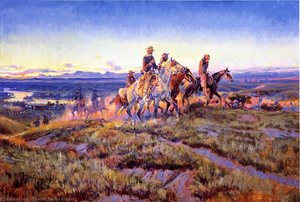 Men Of The Open Range — Charles Marion Russell, American Western Painting