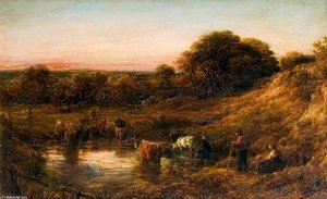 Landscape, Evening — John Linnell