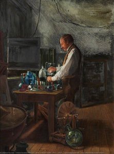 John William Strutt (1842–1919), 3rd Baron Rayleigh (copy After Philip Burne Jones) — Mabel Beatrice Messer