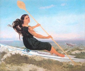 The Woman In A Podoscaphe — Gustave Courbet