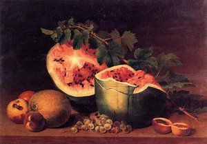 Still Life With Broken Watermelon — James Peale