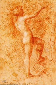 Adam Reaching For The Forbidden Fruit — Antonio Allegri Da Correggio
