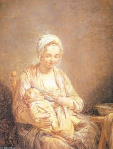 A Mother Feeding Her Child
