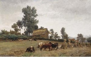 Cows In A Summer Meadow — Paul Joseph Constantine Gabriel