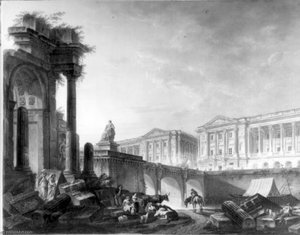 VUE DE FANTAISIE DU GARDE MEUBLE DE PARIS