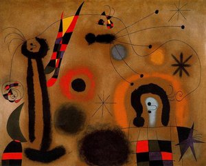 Libélula De Alas Rojas Persiguiendo A Una Serpiente — Joan Miró