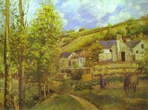 The Hermitage At Pontoise — Camille Pissarro, Impressionism