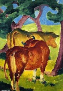 Cows Under Trees — Franz Marc, German Expressionism