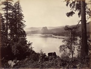 Beacon Rock River — Carleton Emmons Watkins, American Landscape Photography