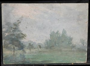 Paysage d'une prairie boisée