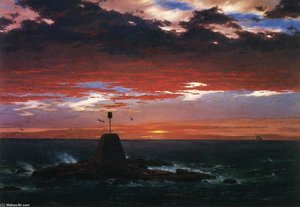 Beacon, Off Mount Desert Island — Frederic Edwin Church