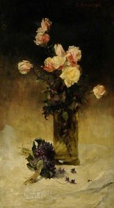 Roses In A Vase — Alice Mary Havers