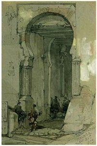 A Moorish Arch, Malaga — David Roberts