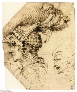 Bust Of A Warrior, And A Head In Profile — Michelangelo Buonarroti, Renaissance