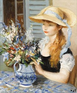 Claudine And Bouquet, (1956) — Marcel Dyf
