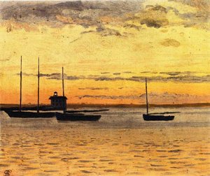 Seascape At Sunset — Francis A Silva