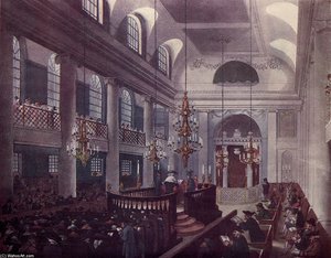 Synagogue, Duke's Place, Houndsditch — William Henry Pyne