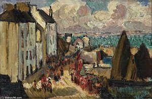 View Of Douarnenez. — Richard Hayley Lever