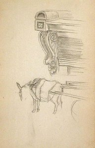 Decorative Moulding And Horse And Cart — John Ottis Adams
