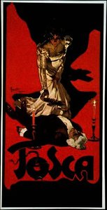 Poster Advertising A Performance Of Tosca — Adolf Hohenstein