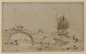 River Scene — Francesco Lazzaro Guardi