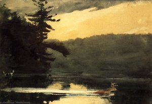 Deer In The Adirondacks — Winslow Homer