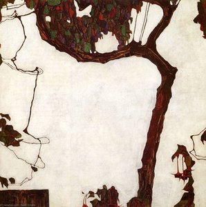 Autumn Tree With Fuchsias — Egon Schiele